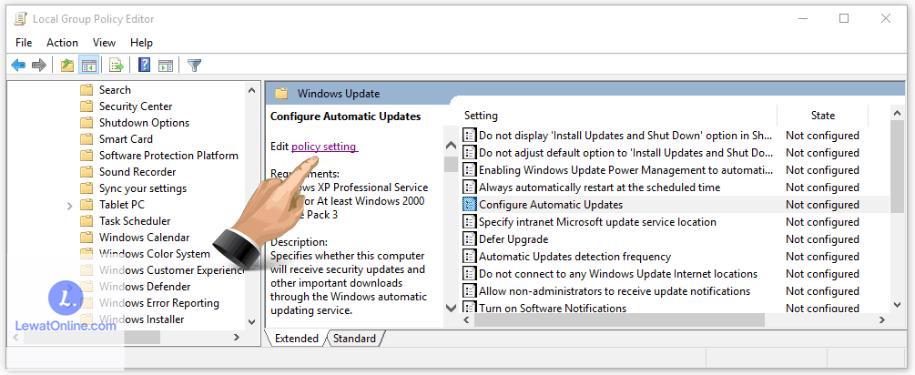Masuk ke _Configure Automatic Updates_.