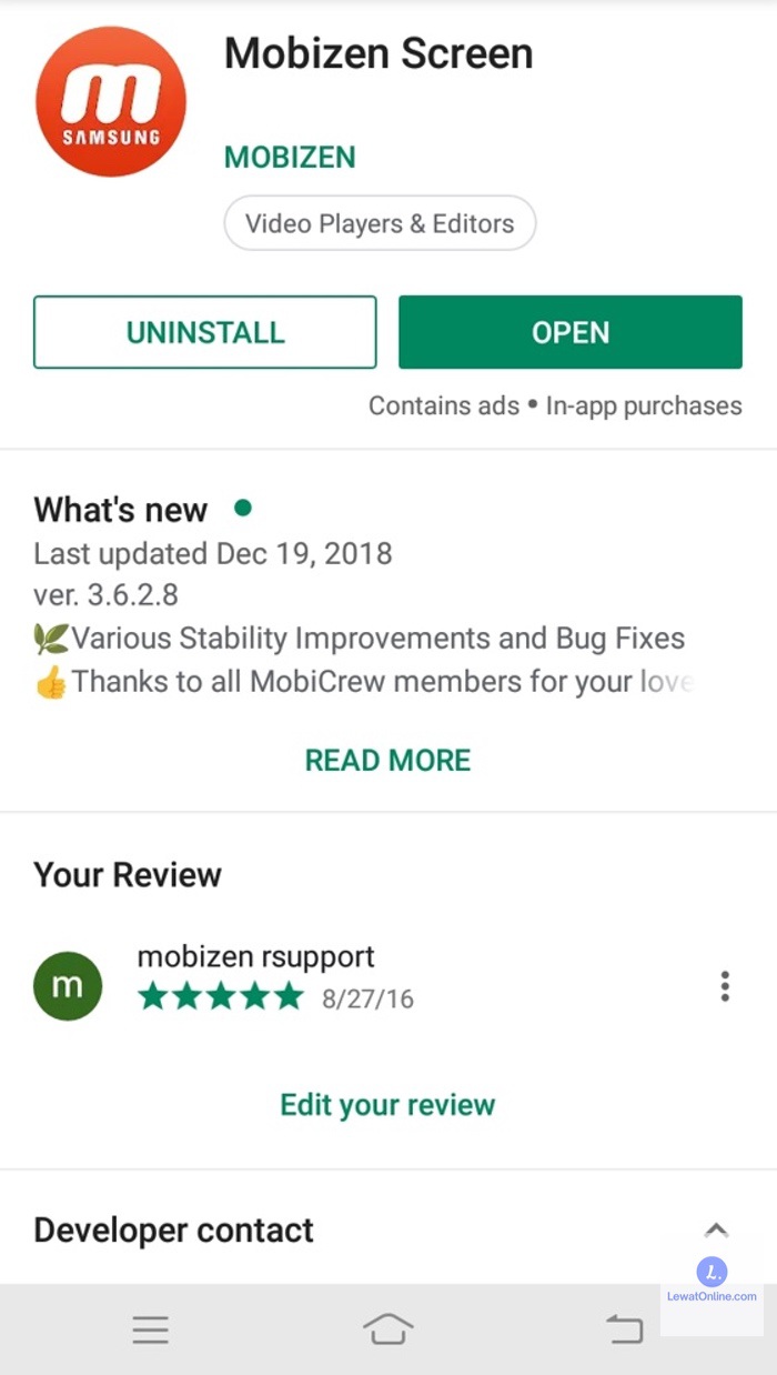 Sekarang, download aplikasi Mobizen untuk Android di Google Play Store