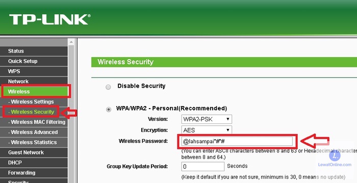 Ubah atau Ganti Password WiFi TPLink