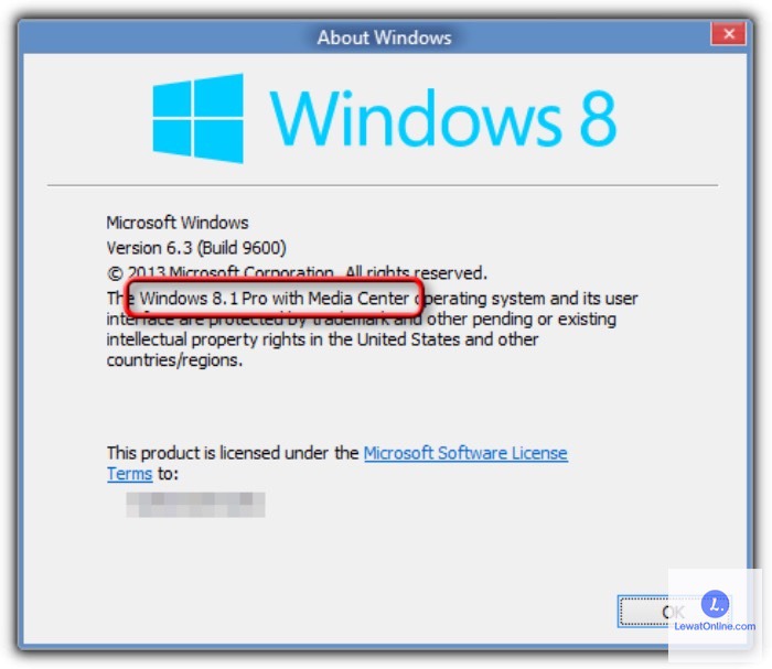 Windows 8 akan menampilkan new window “About”. Sehingga pengguna bisa tahu Windows 8 edisi apa yang digunakan dan nomor build atau update-nya.