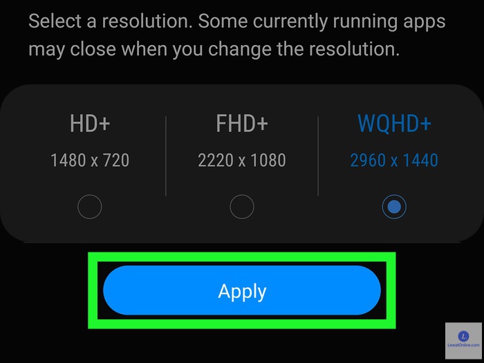 Pengguna bisa pilih beberapa opsi seperti HD, FHD, WQHD