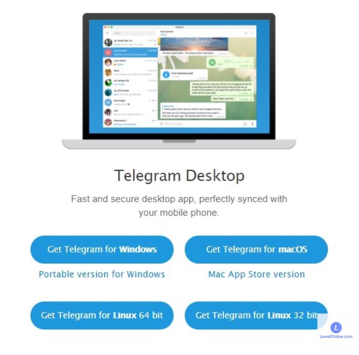 Pilih get Telegram for macOS