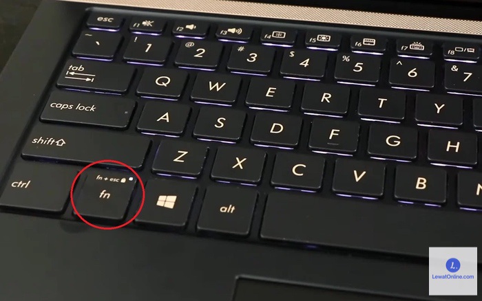Jika ada, yang harus dilakukan adalah menekan tombol combo keyboard logo FN laptop