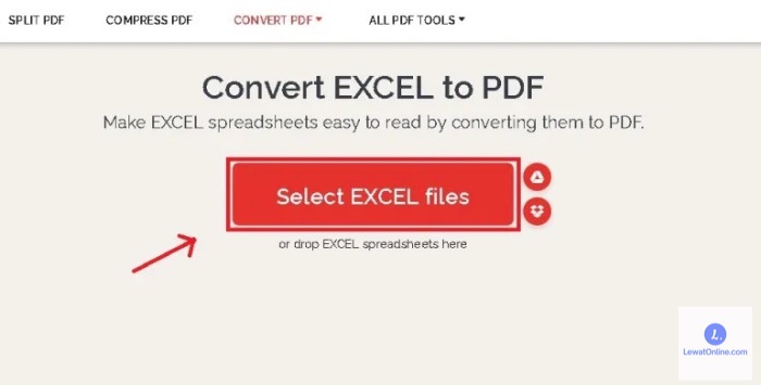 Setelah terbuka, di halaman utama langsung saja pilih file Excel yang ingin diubah di tempat yang telah tersedia, yakni Select Excel Files